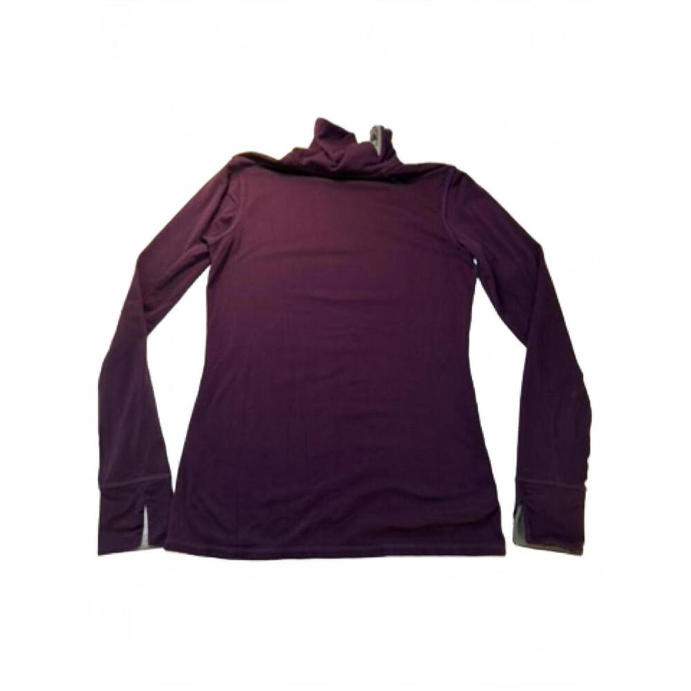ATHLETA Cotton/Lycra Women's Workout L/S Size XS Performance Top Eggplant Purple